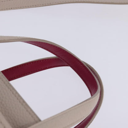 Salvatore Ferragamo Amy Tote Pebbled Leather, BEIGE, LEATHER, Handbag