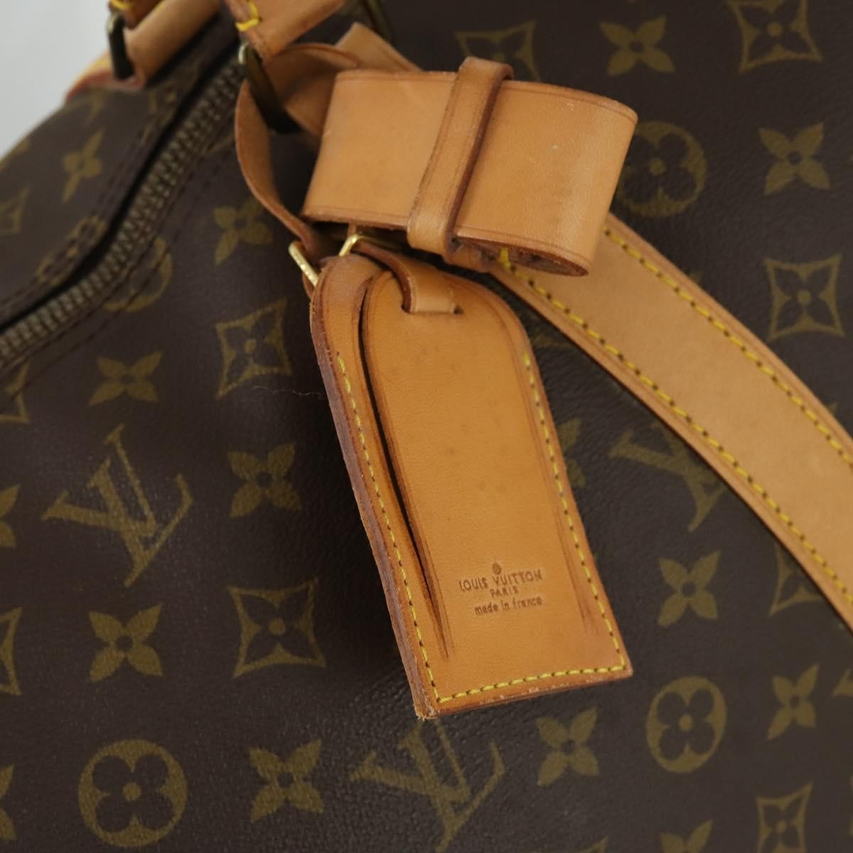 Louis Vuitton Keepall Bag Monogram Canvas, BROWN, CANVAS, Travel bag