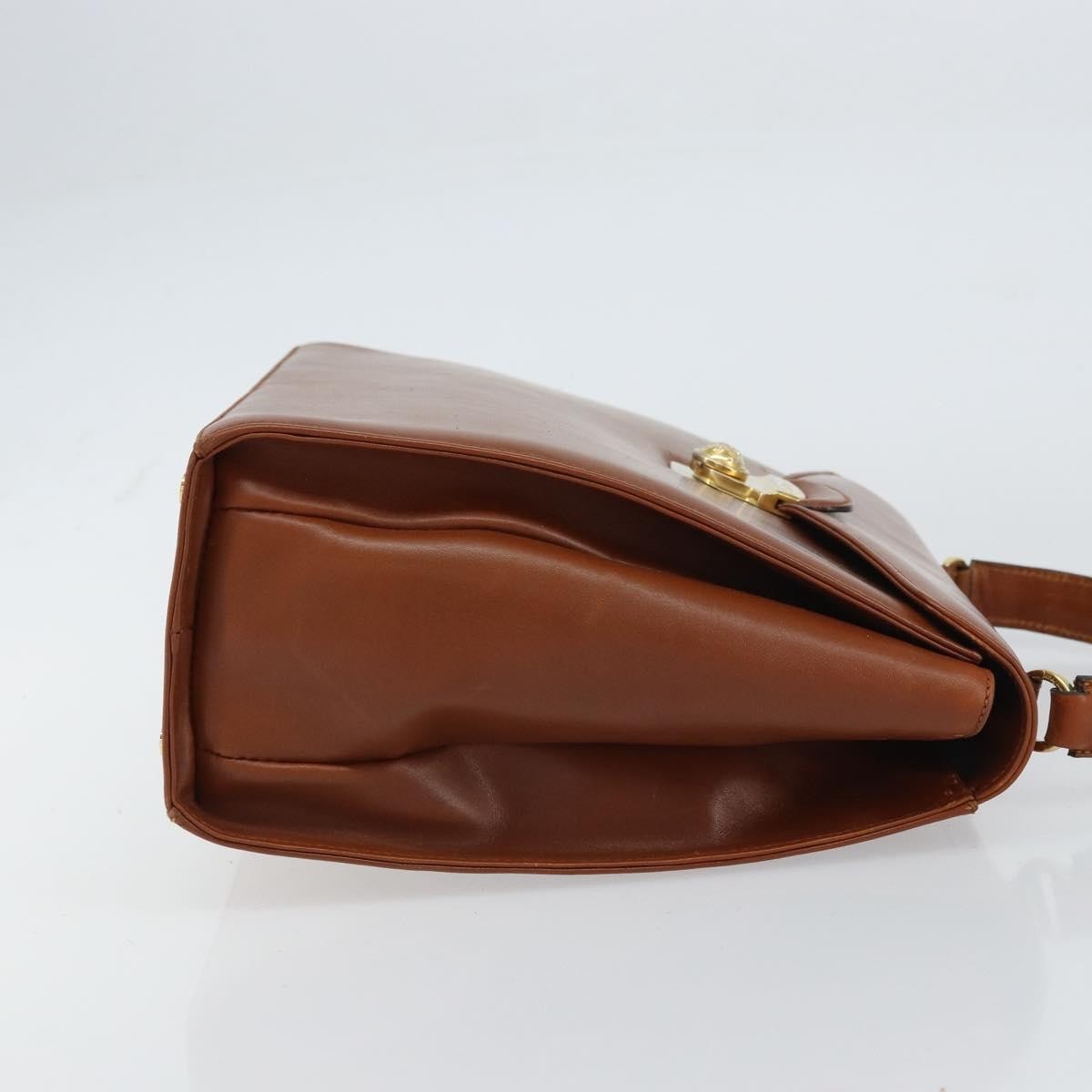 Salvatore Ferragamo Vintage Handbag Leather, BROWN, LEATHER, Handbag