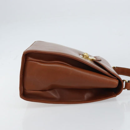 Salvatore Ferragamo Vintage Handbag Leather, BROWN, LEATHER, Handbag