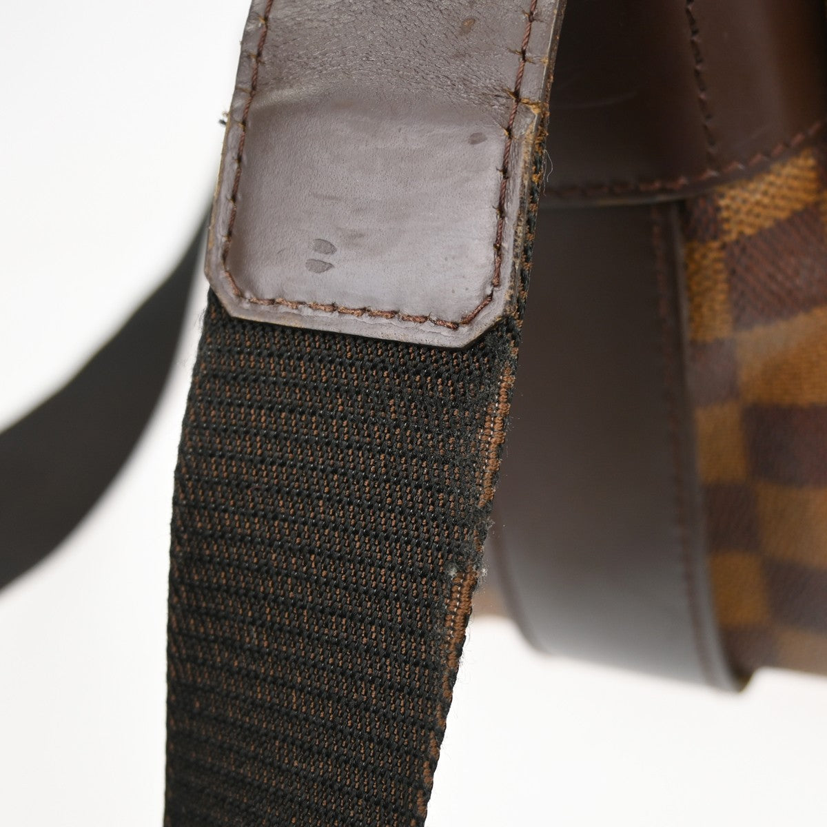 Louis Vuitton Naviglio Handbag Damier, Brown, Canvas, Shoulder Bag