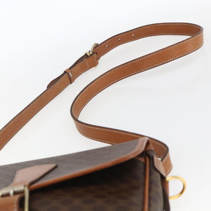 Celine Macadam Shoulder Bag PVC Leather, BROWN, PVC, Shoulder bag