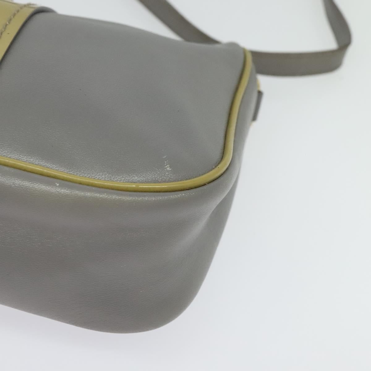 Salvatore Ferragamo Vala Shoulder Bag Leather, GRAY, LEATHER, Shoulder bag