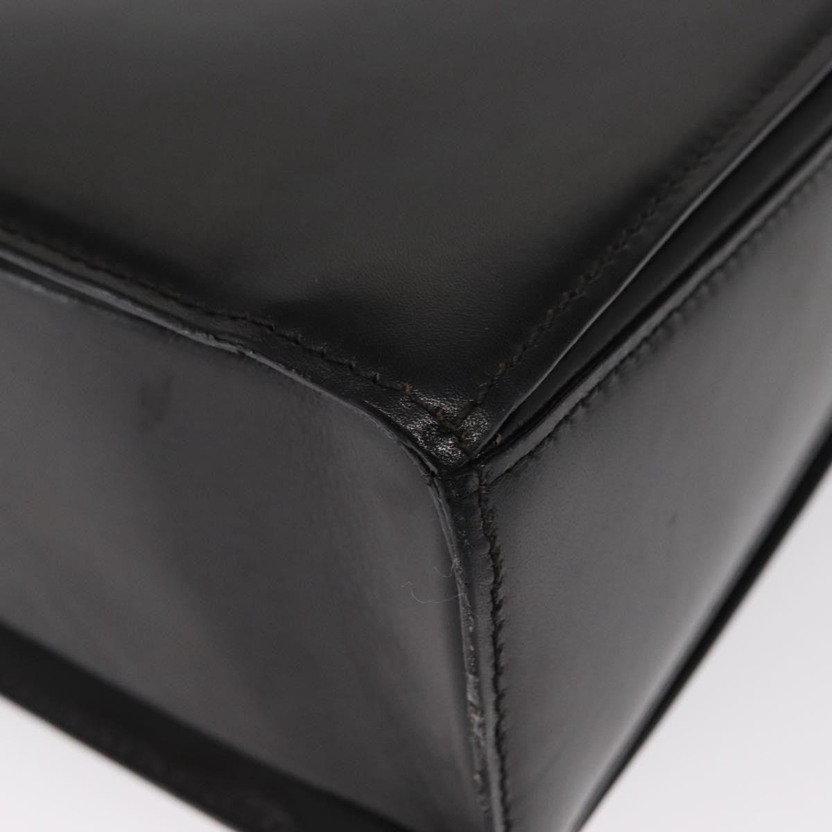 Bally Vintage Handbag Leather, BLACK, LEATHER, Handbag
