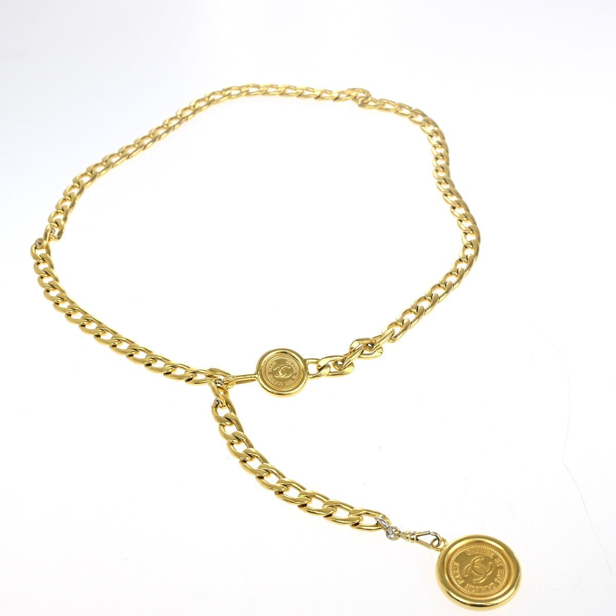 Chanel Vintage Medallion Chain Belt Metal, GOLD, GOLD_PLATED, Belts