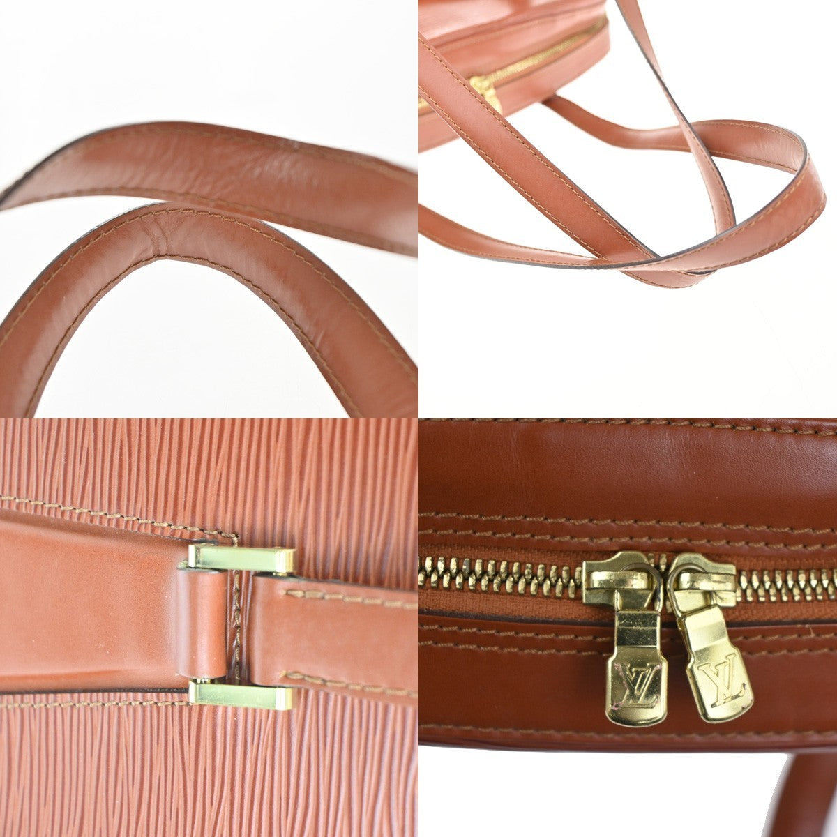 Louis Vuitton Voltaire Handbag Epi Leather, BROWN, LEATHER, Shoulder bag
