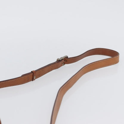 Celine Vintage Macadam Circle Logo Shoulder Bag Canvas and Leather, Brown, Canvas, Shoulder Bag