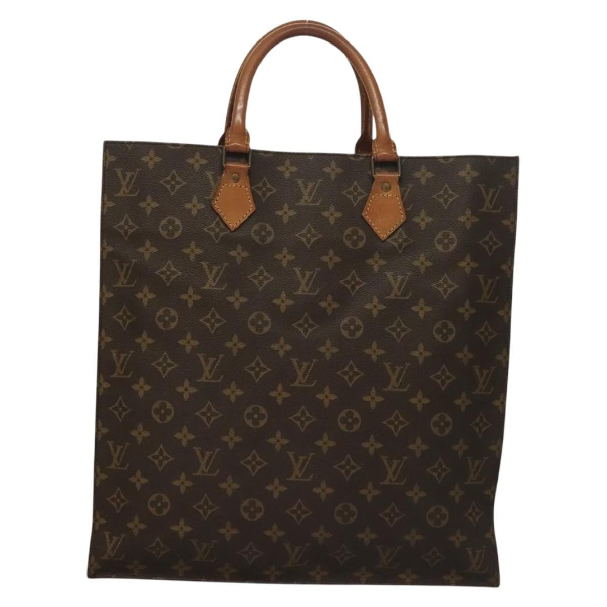 Louis Vuitton Sac Plat Bag Monogram Canvas, BROWN, CANVAS, Handbag
