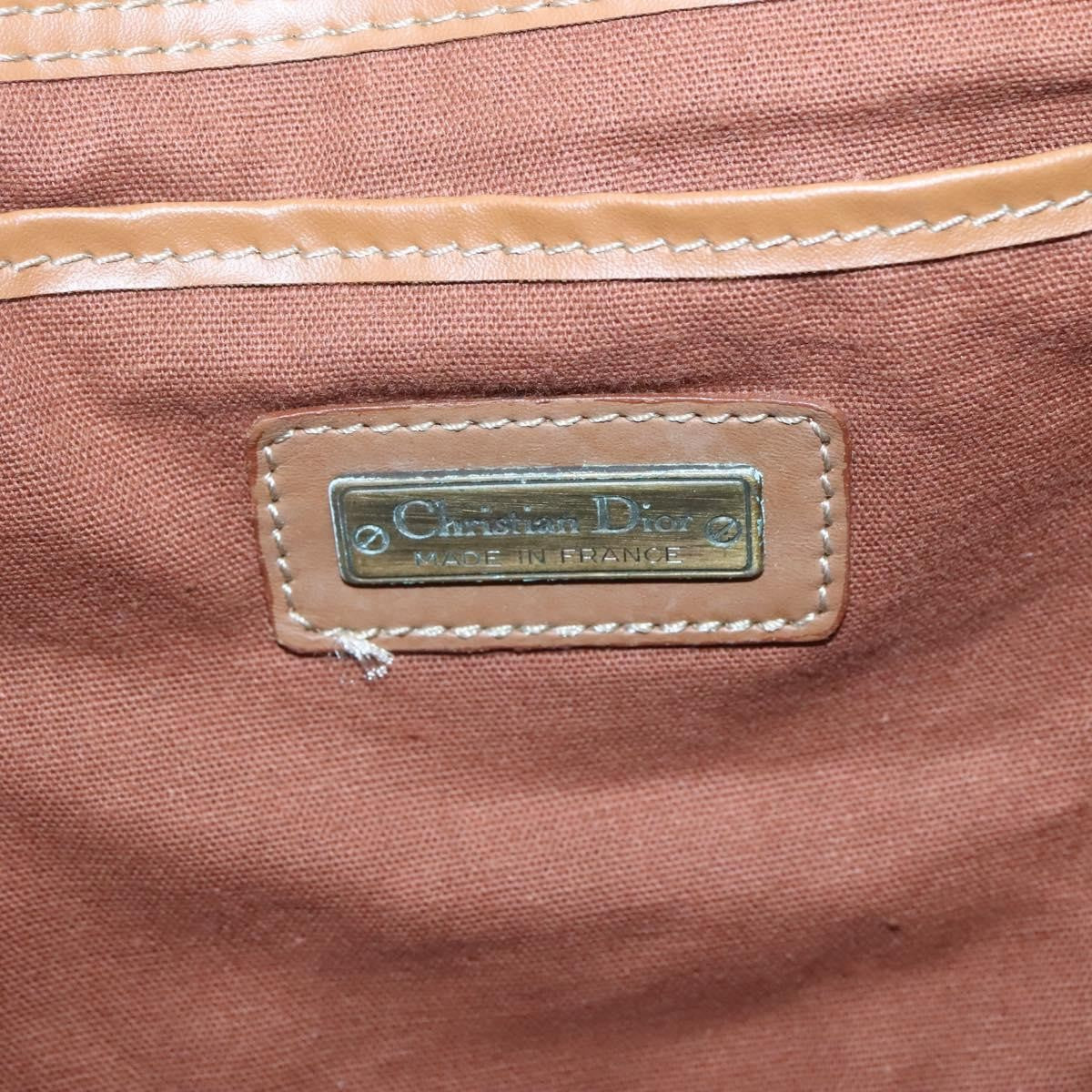 Christian Dior Front Pocket Convertible Tote Canvas, BEIGE, CANVAS, Tote bag