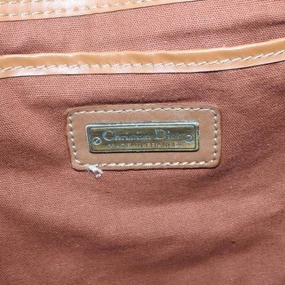 Christian Dior Front Pocket Convertible Tote Canvas, BEIGE, CANVAS, Tote bag