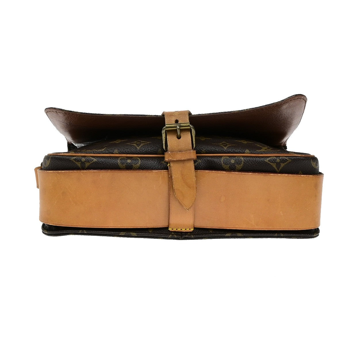 Louis Vuitton Cartouchiere Handbag Monogram Canvas, BROWN, LEATHER, Shoulder bag