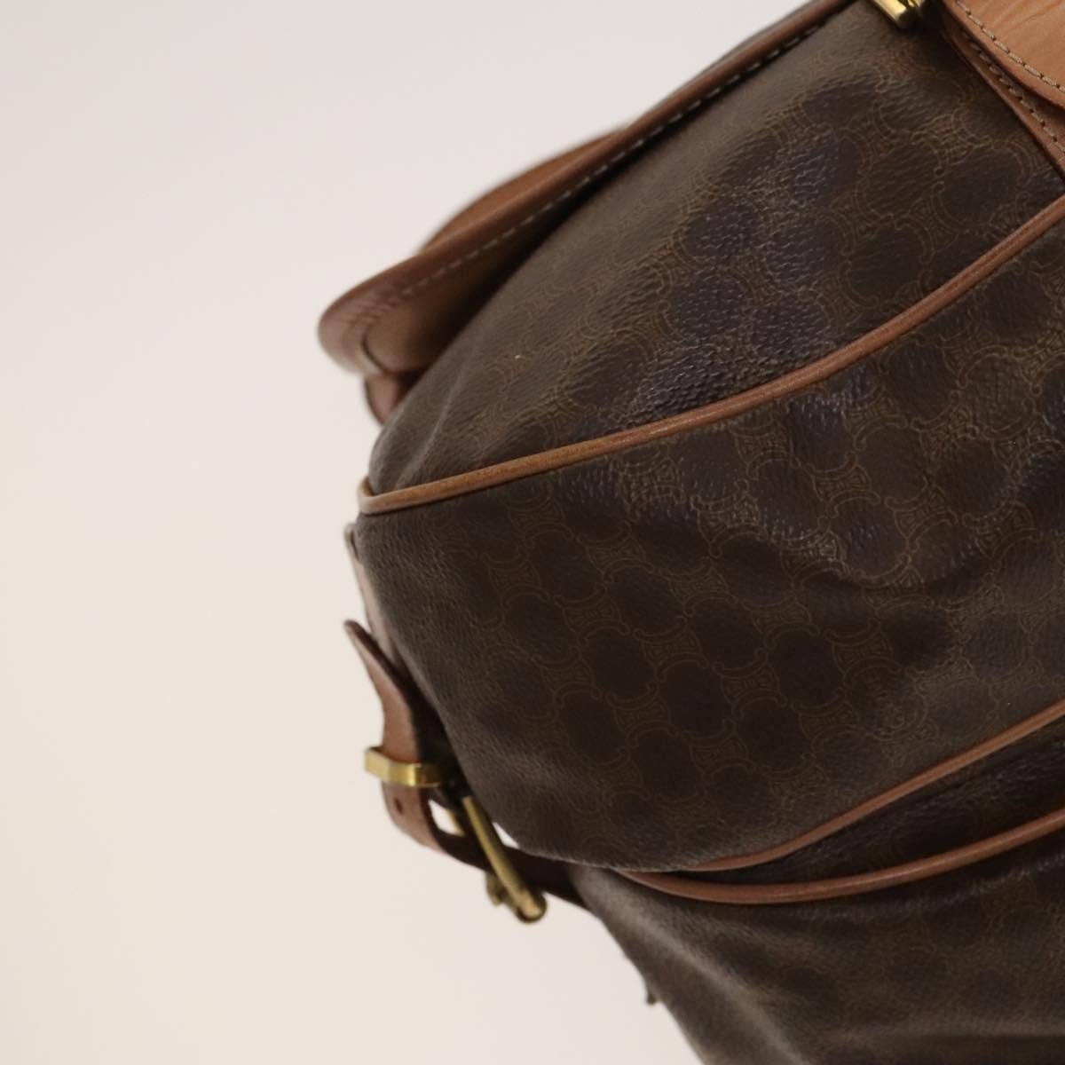 Celine Macadam Shoulder Bag PVC Leather, BROWN, PVC,CANVAS, Crossbody bag