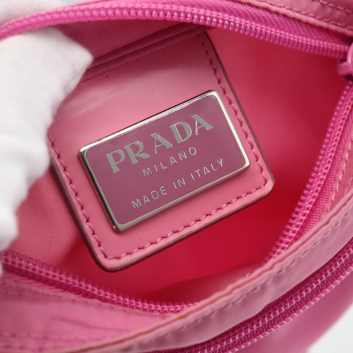 Prada Front Pocket Messenger Bag Tessuto, PINK, NYLON, Shoulder bag