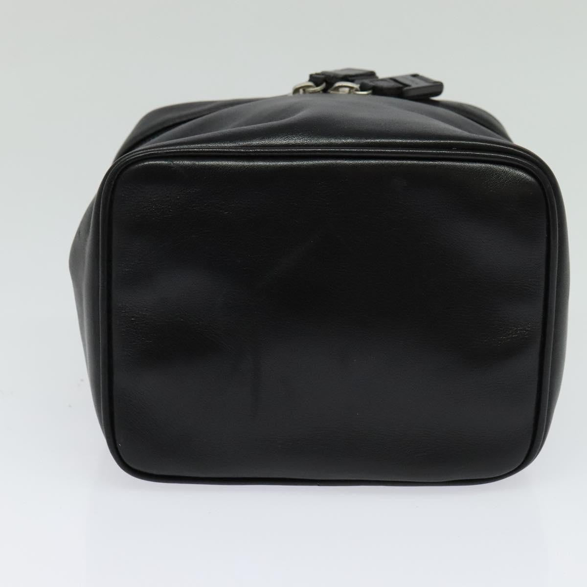 Salvatore Ferragamo Vintage Gancini Pochette Leather, BLACK, LEATHER, Handbag