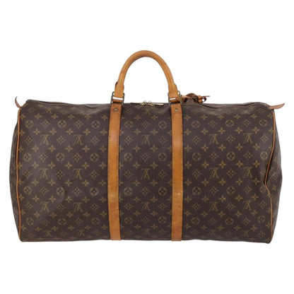 Louis Vuitton Keepall Bag Monogram Canvas, BROWN, CANVAS, Travel bag