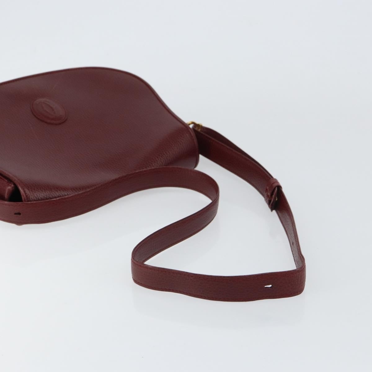 cartier Must de Cartier Shoulder Bag Leather, BURGUNDY, LEATHER, Shoulder bag