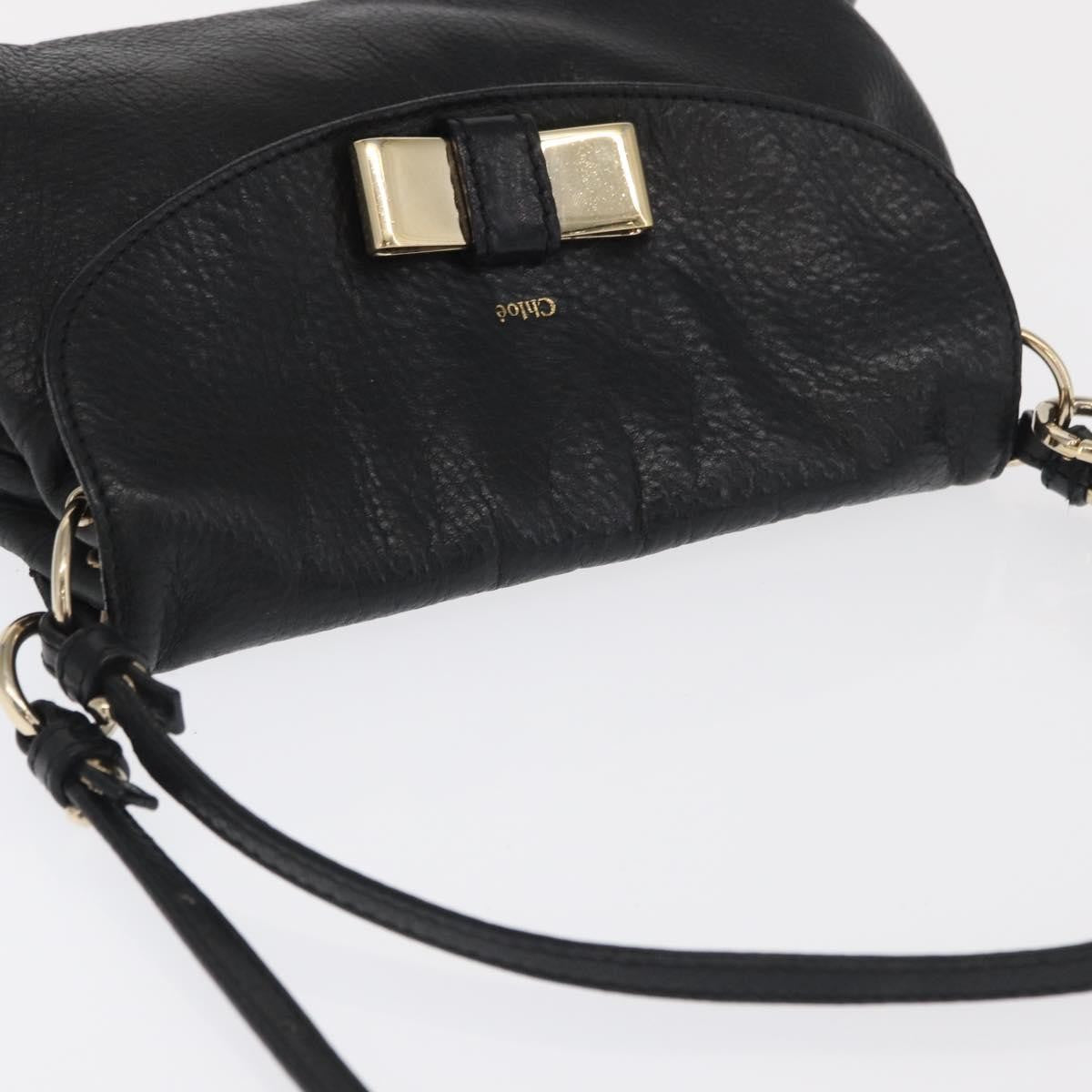 Chloe Lily Shoulder bag Leather, BLACK, LEATHER, Shoulder bag