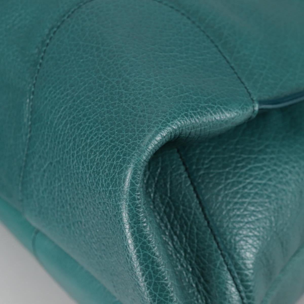 Celine Orlov Handbag Leather, TURQUOISE, LEATHER, Handbag