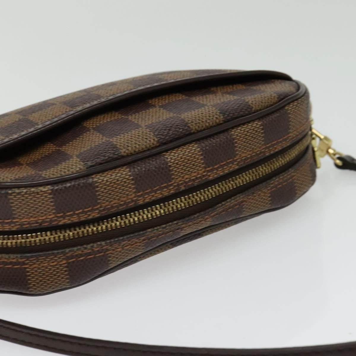 Louis Vuitton Ipanema Pochette Damier, BROWN, CANVAS, Clutche & pouche