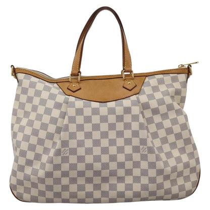 Louis Vuitton Siracusa Handbag Damier, WHITE, CANVAS, Shoulder bag