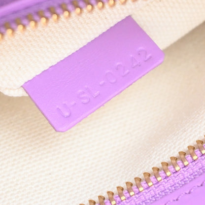 Celine Vertical Cabas Tote Canvas with Leather, Purple, Canvas, Tote Bag