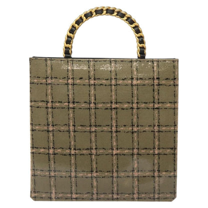 Chanel Vintage Chocolate Bar Tote Leather, Beige, Leather, Tote Bag