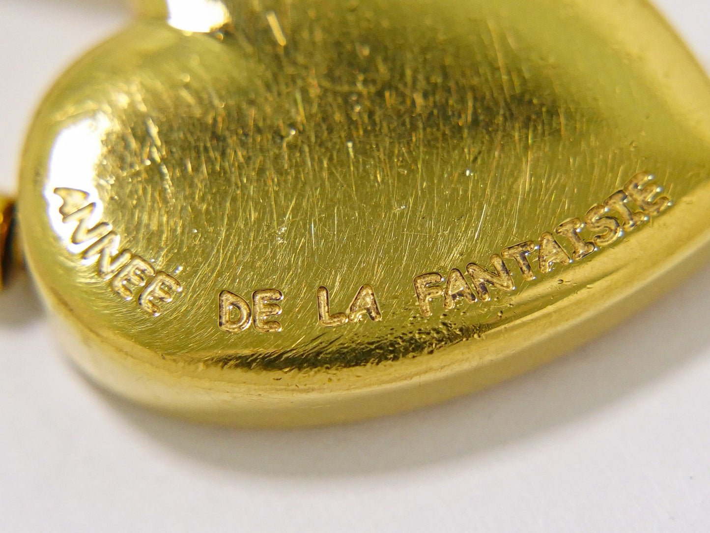 Hermes Annee De La Fantaisie Heart Cadena Lock Charm Metal, GOLD, GOLD_PLATED, Charms and Keychains