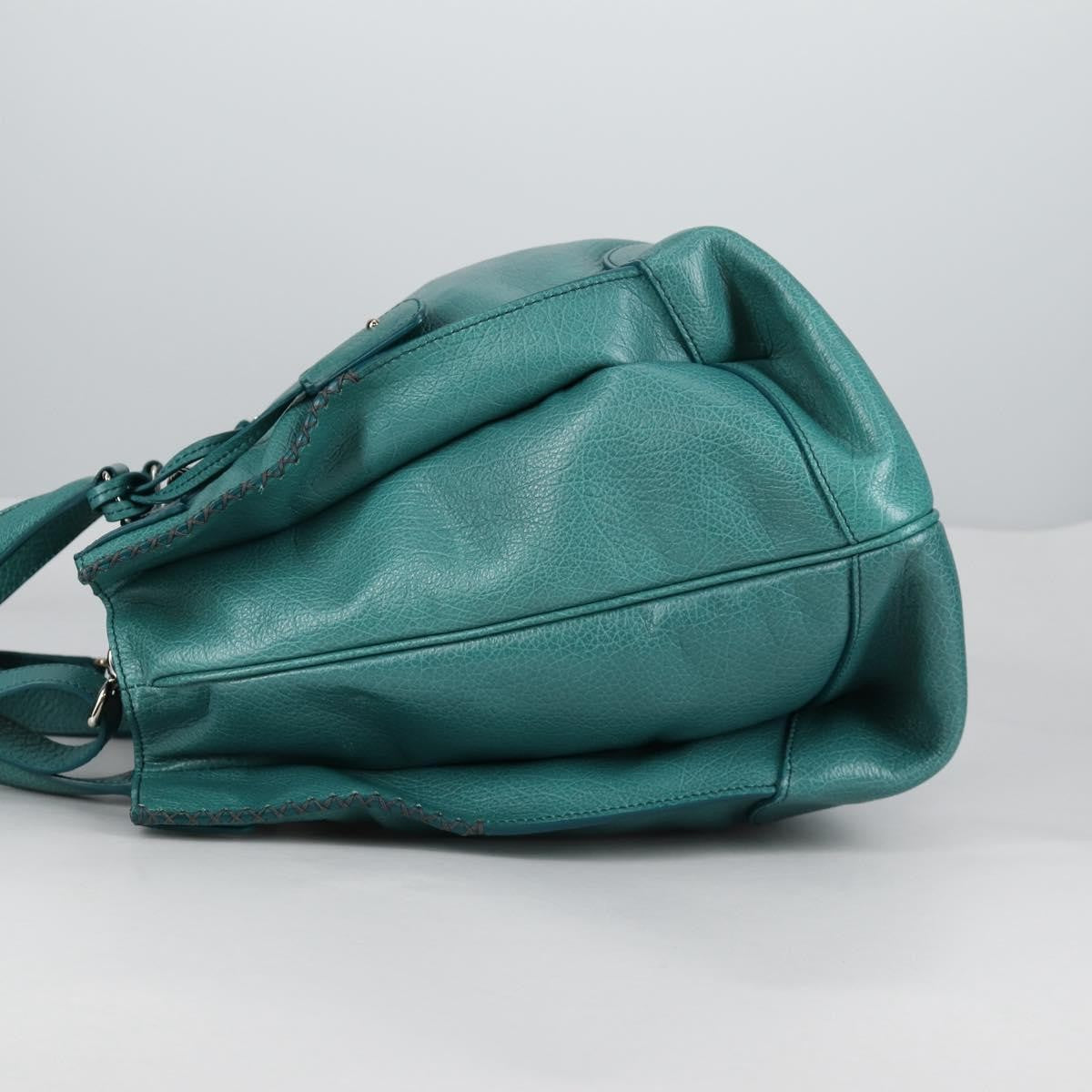 Celine Orlov Handbag Leather, TURQUOISE, LEATHER, Handbag