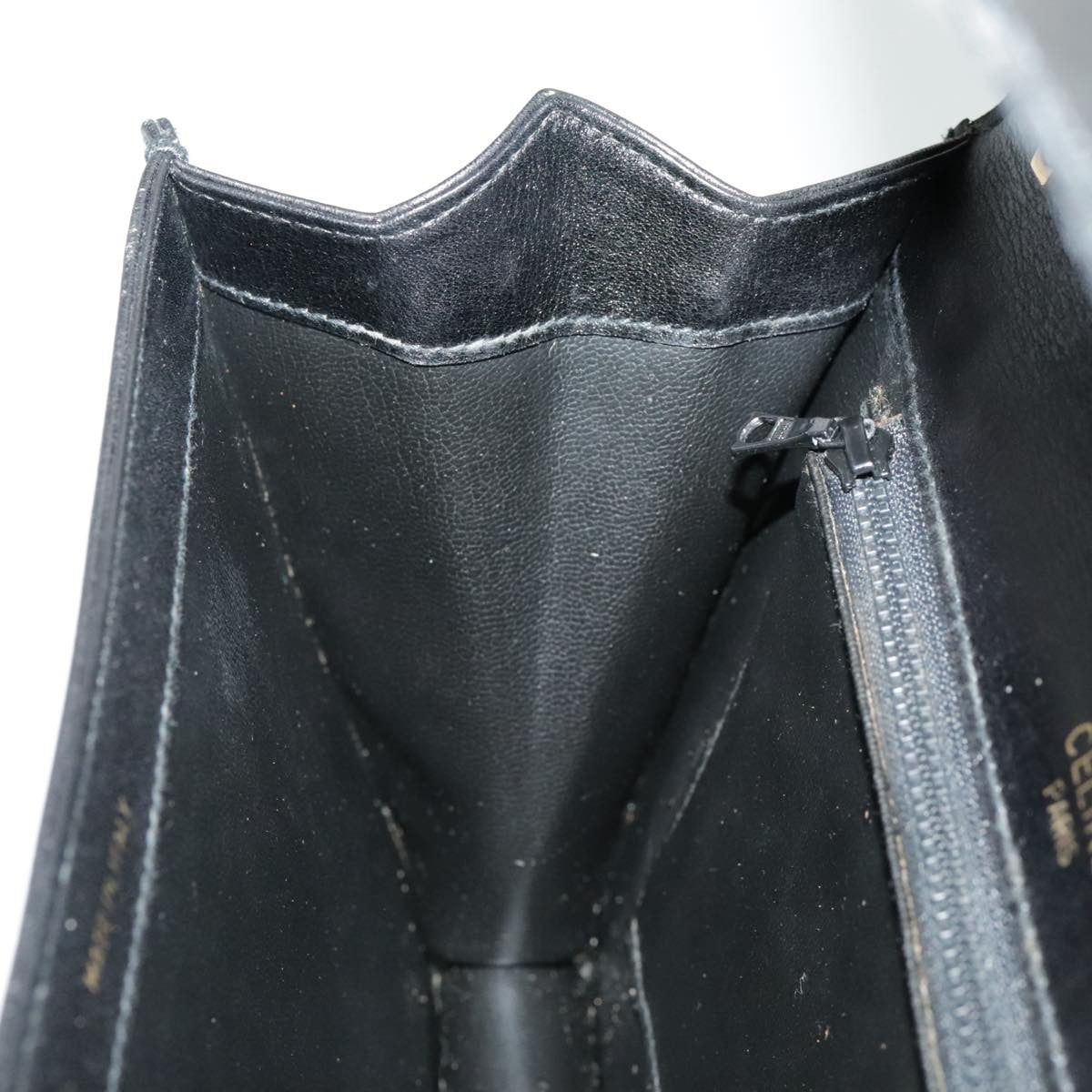 Celine Shoulder Bag Leather, BLACK, LEATHER, Shoulder bag
