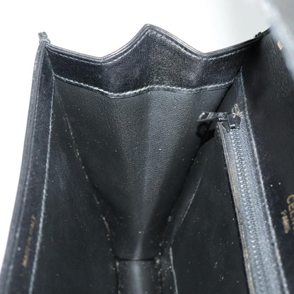 Celine Shoulder Bag Leather, BLACK, LEATHER, Shoulder bag