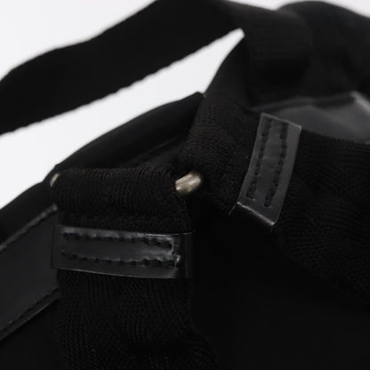 Prada Vela Double Front Pocket Backpack Tessuto with Saffiano Leather, BLACK, NYLON, Backpack