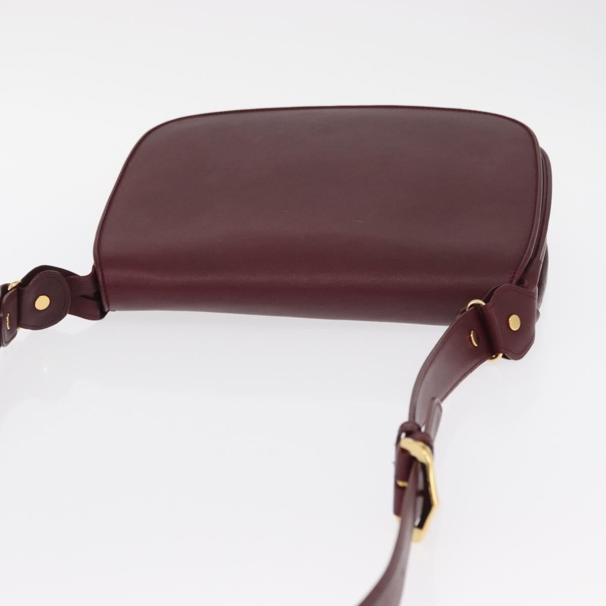 cartier Must de Cartier Shoulder Bag Leather, BURGUNDY, LEATHER, Shoulder bag