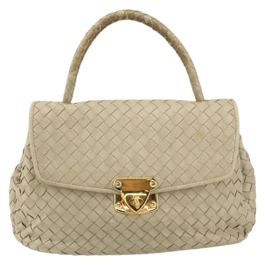Bottega Veneta Intrecciato Handbag Leather, BEIGE, LEATHER, Handbag