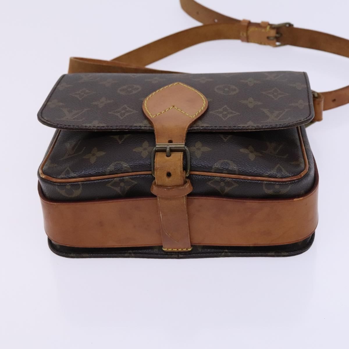 Louis Vuitton Cartouchiere Handbag Monogram Canvas, BROWN, CANVAS, Shoulder bag
