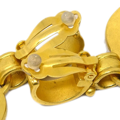 Chanel Vintage CC Heart Cut Out Drop Clip-On Earrings Metal, GOLD, GOLD_PLATED, Earrings