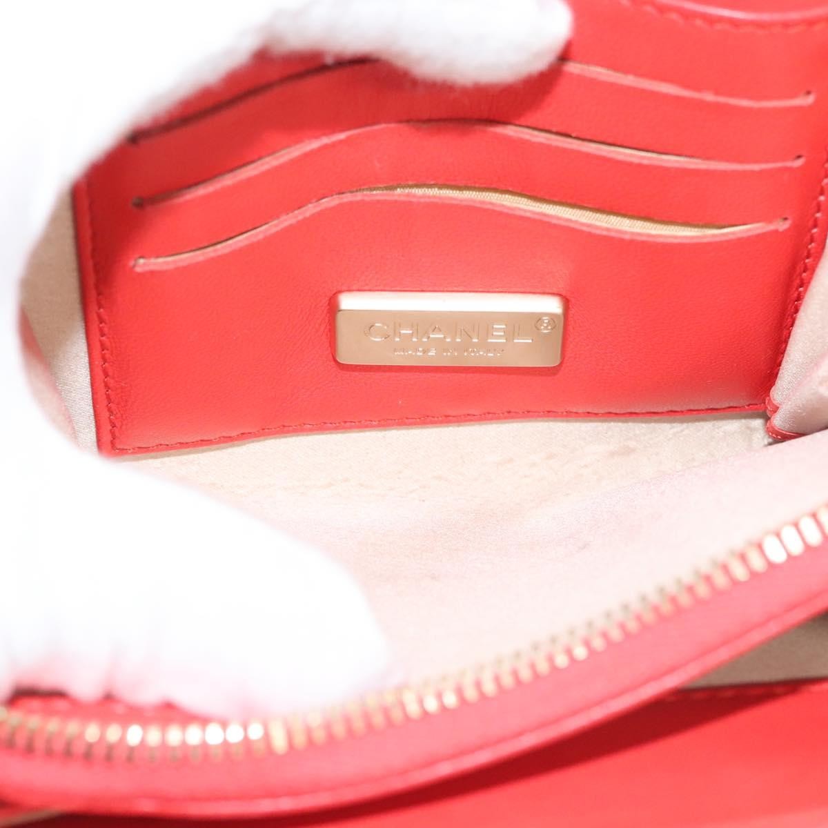Chanel Reissue 2.55 Square Zip Around Card Holder Wallet Quilted Aged Calfskin, ORANGE, PATENT_LEATHER, Wallets