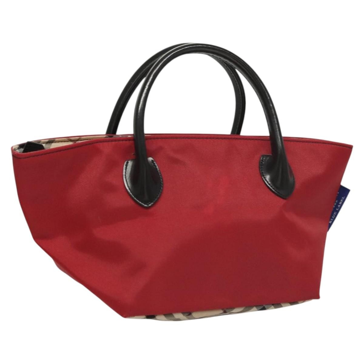 Burberry Nova Check Tote Nylon, RED, NYLON, Tote bag