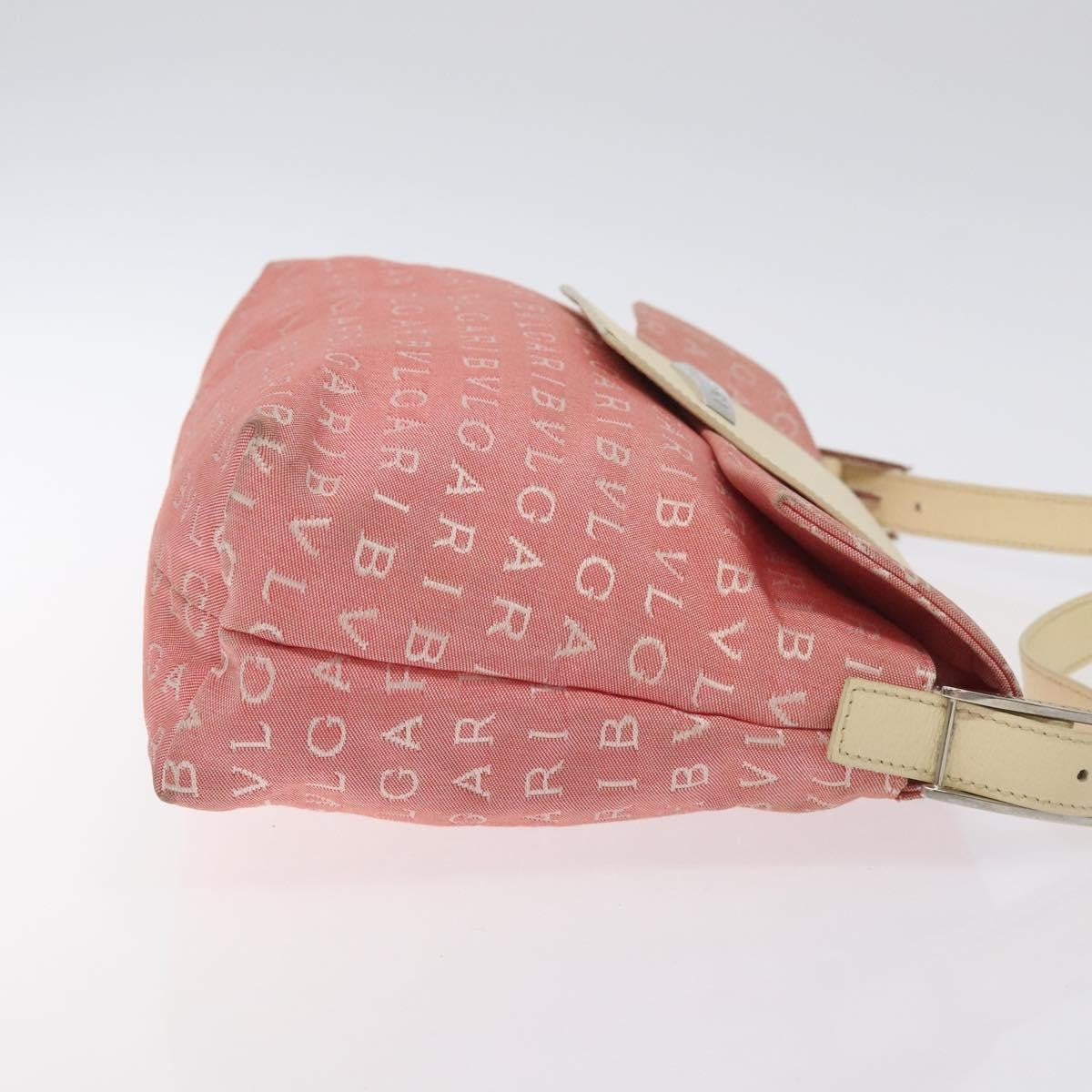 Bvlgari B.Zero1 Logomania Bag Canvas with Leather, PINK, CANVAS, Shoulder bag