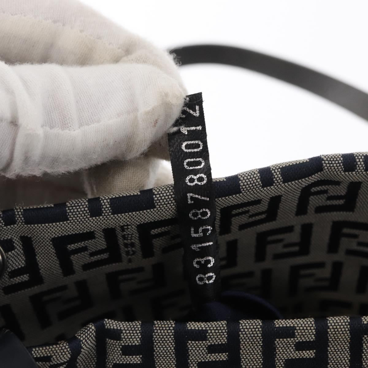 Fendi Shopping Tote Zucchino Canvas, NAVY, CANVAS, Tote bag