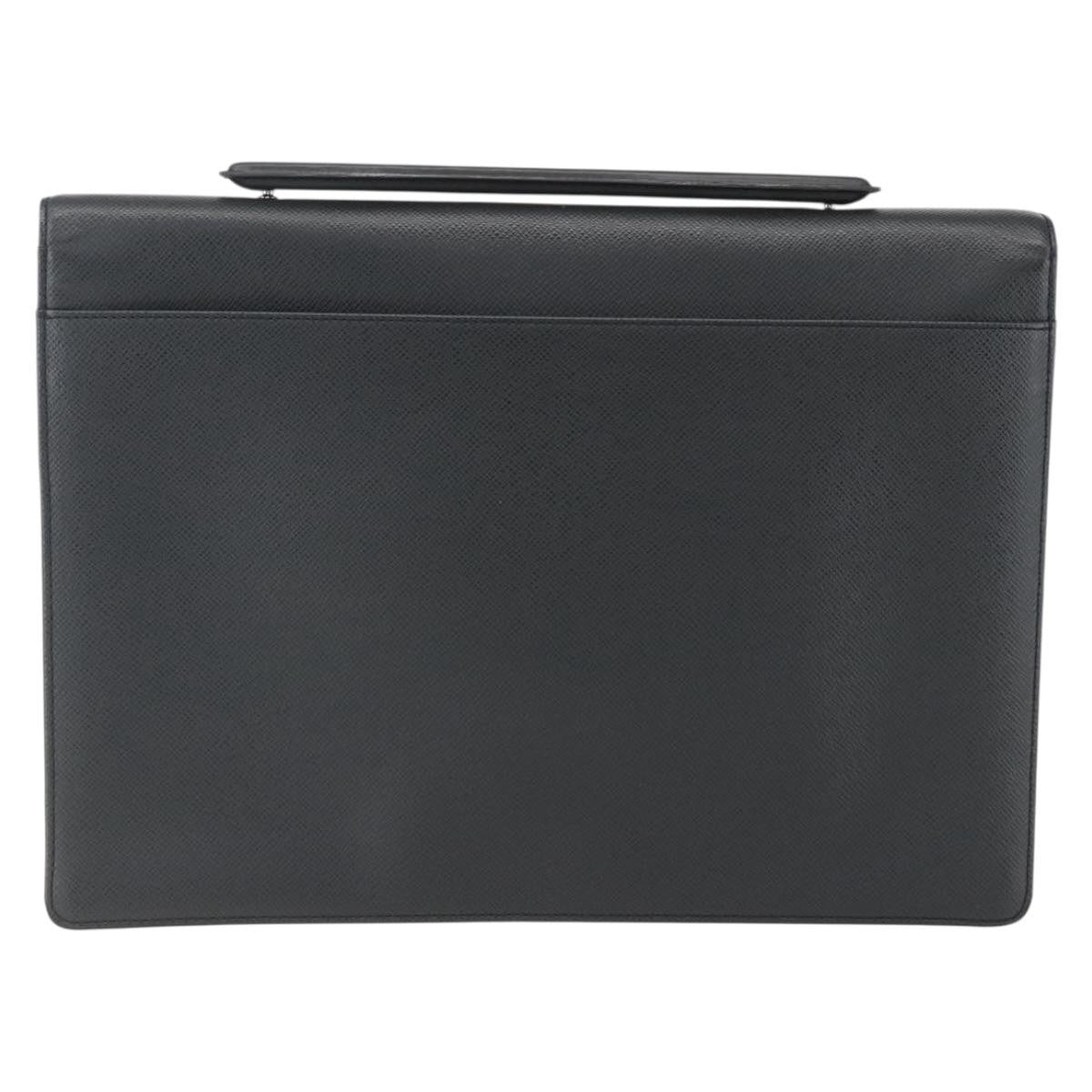 Louis Vuitton Porte-Documents Angara Briefcase Taiga Leather, GRAY, LEATHER, Briefcase