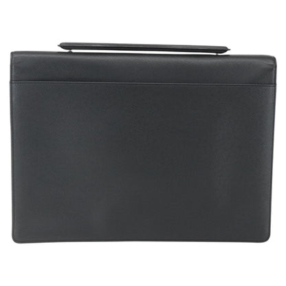 Louis Vuitton Porte-Documents Angara Briefcase Taiga Leather, GRAY, LEATHER, Briefcase