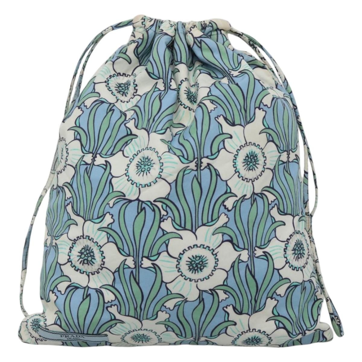 Prada Travel Pouch Tessuto, BLUE, COTTON, Clutche & pouche