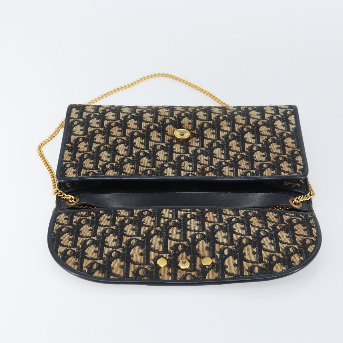Christian Dior Vintage CD trotter Shoulder bag Canvas, NAVY, CANVAS, Shoulder bag