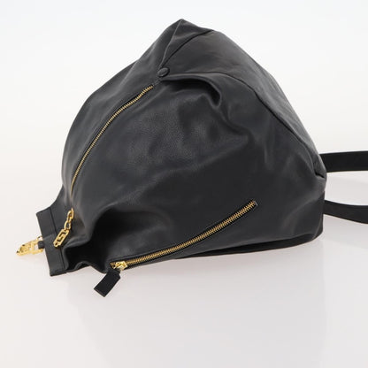 Versace Vintage Shoulder Bag Leather, BLACK, LEATHER, Shoulder bag