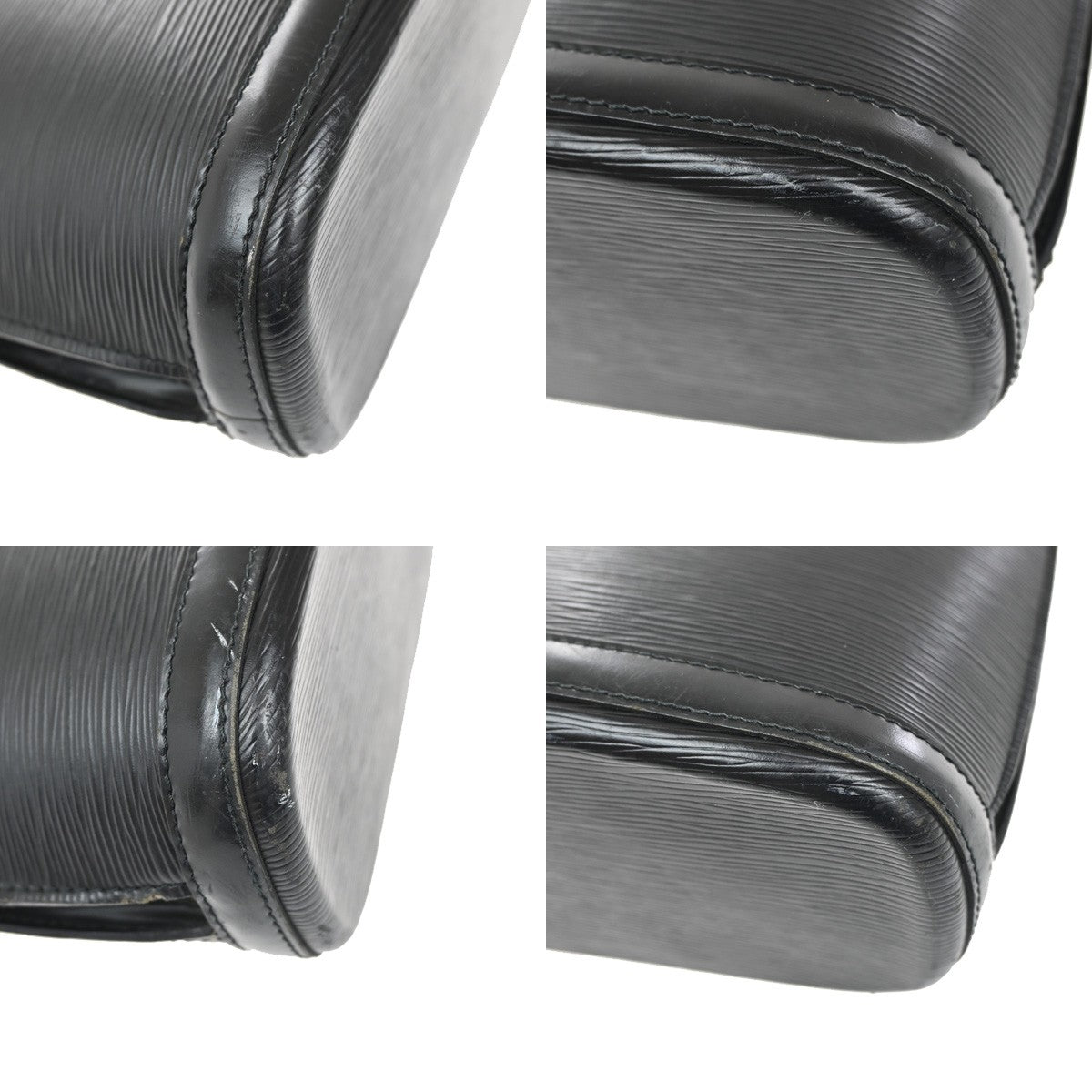 Louis Vuitton Lussac Handbag Epi Leather, BLACK, LEATHER, Shoulder bag