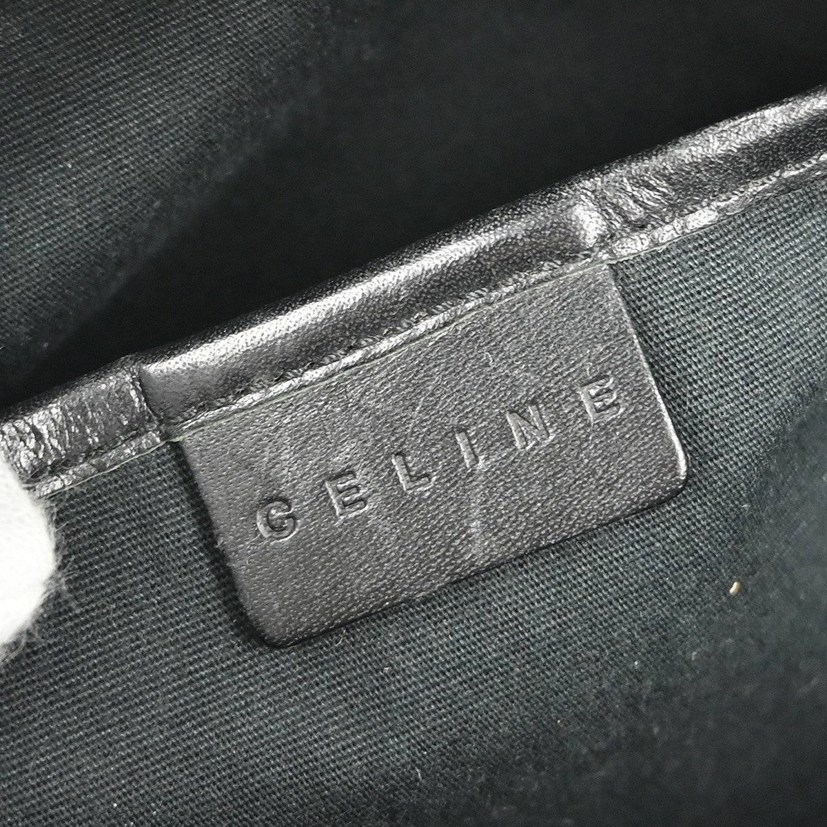Celine C Macadam Handbag Suede, BLACK, SUEDE, Handbag