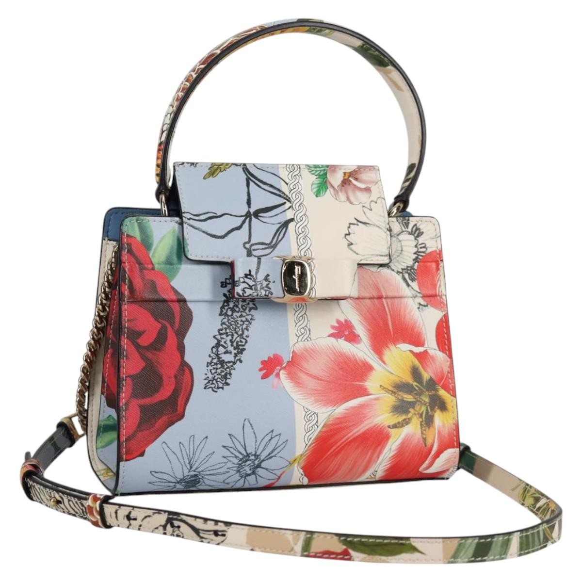 Salvatore Ferragamo Vala Handbag Leather, MULTICOLOUR, LEATHER, Handbag