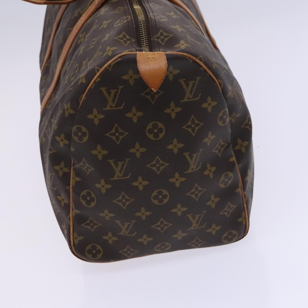 Louis Vuitton Keepall Bag Monogram Canvas, BROWN, CANVAS, Travel bag
