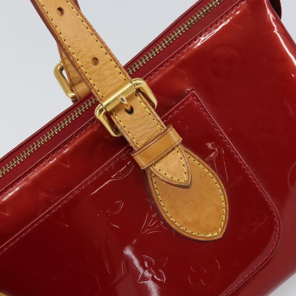Louis Vuitton Rosewood Avenue Handbag Monogram Vernis, RED, PATENT_LEATHER, Handbag