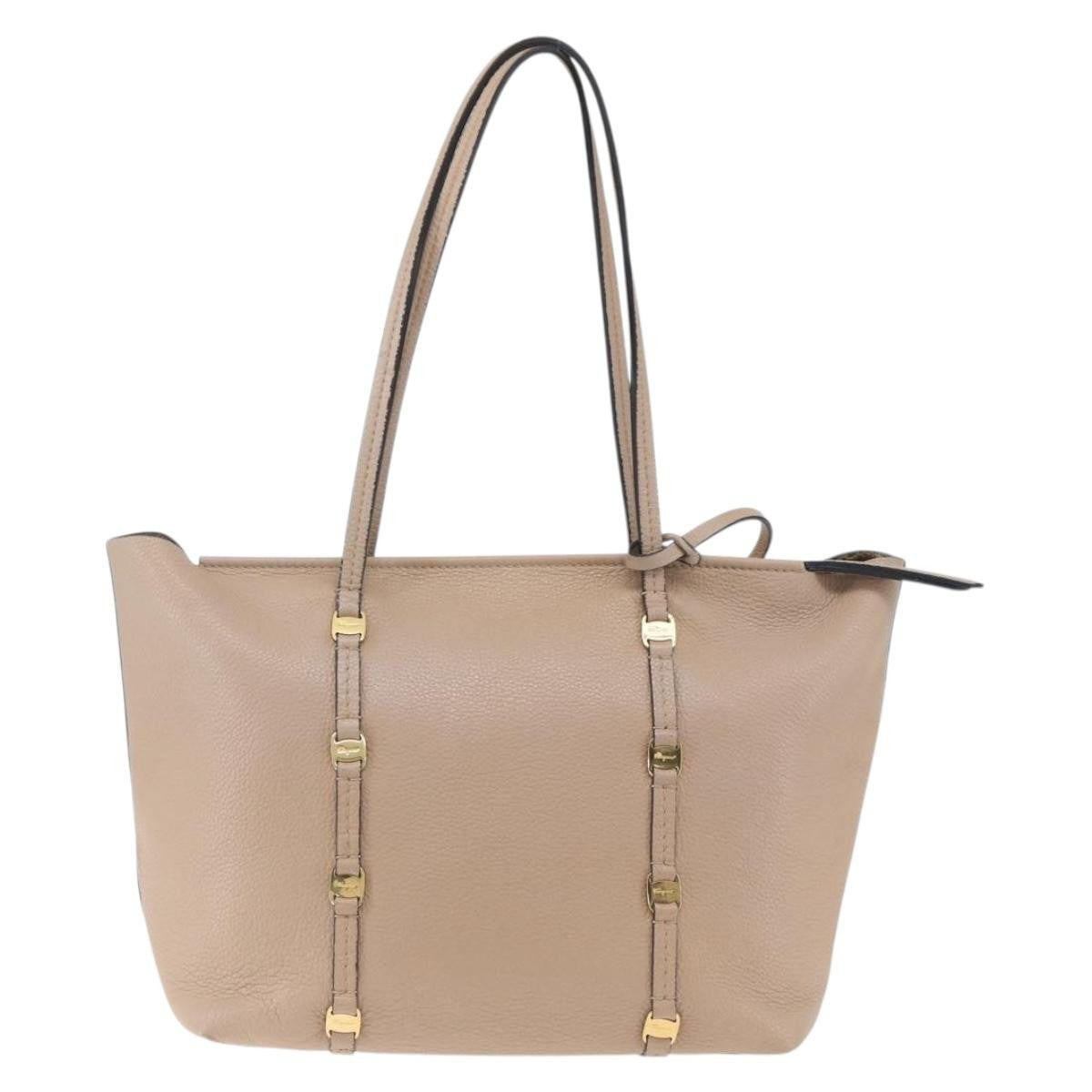 Salvatore Ferragamo Vala tote Leather, BEIGE, LEATHER, Tote bag